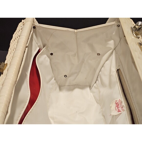 Rare Vintage 1950s/60s Stylecraft of Miami Wicker/Lucite Box Bag Shell Accents - Picture 13 of 16